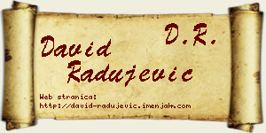 David Radujević vizit kartica